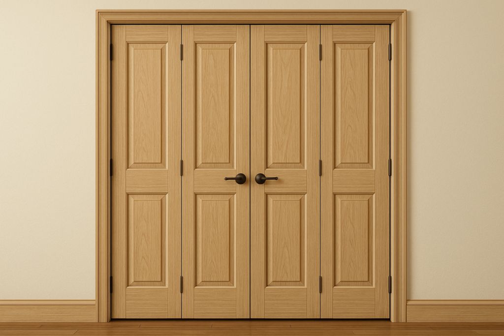 Wooden folding door